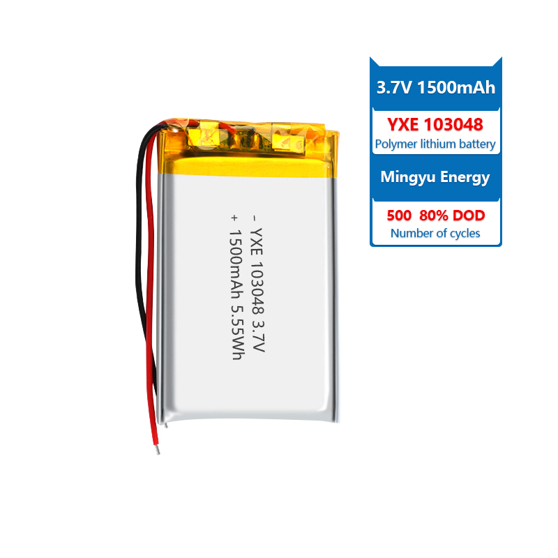 3.7 V Li-ion Battery 103048-1500mah